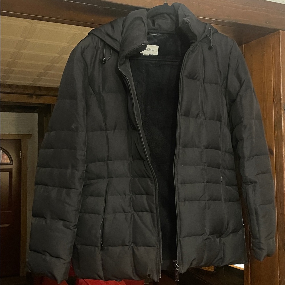 Calvin Klein Black Outerwear with Hood